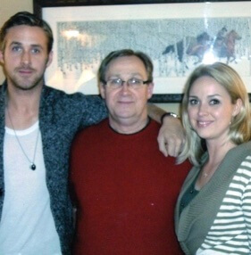Mandi Gosling with her brother Ryan Gosling and father 